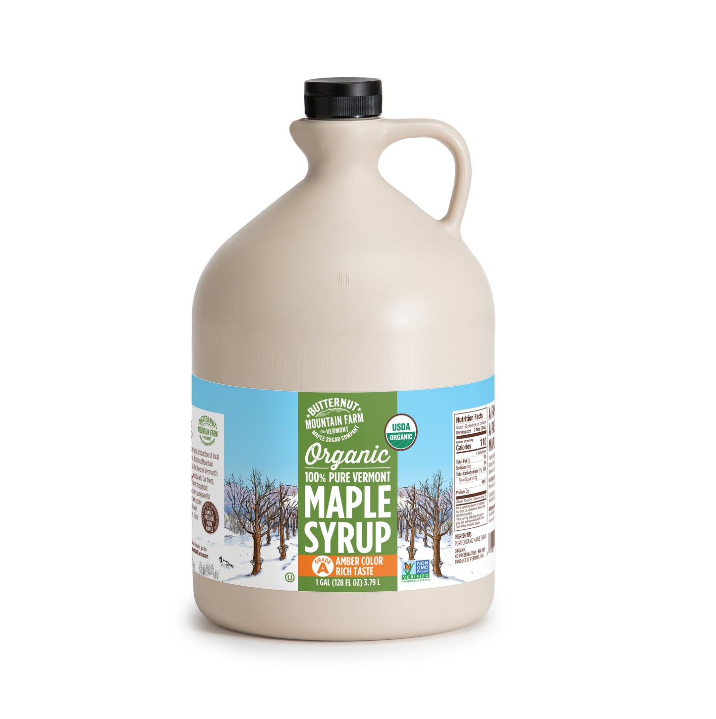Organic Pure Maple Syrup, Amber, Grade A - 1 Gallon
