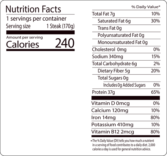 Chunk Plant-Based Steak - Thick Steakhouse Cut