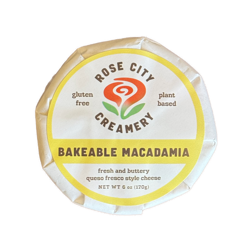 Rose City Creamery - Bakeable Macadamia - Plant Based Artisan Cheese