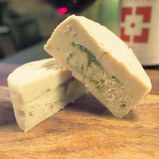 Rose City Creamery - Pesto Chevre - Plant Based Artisan Cheese
