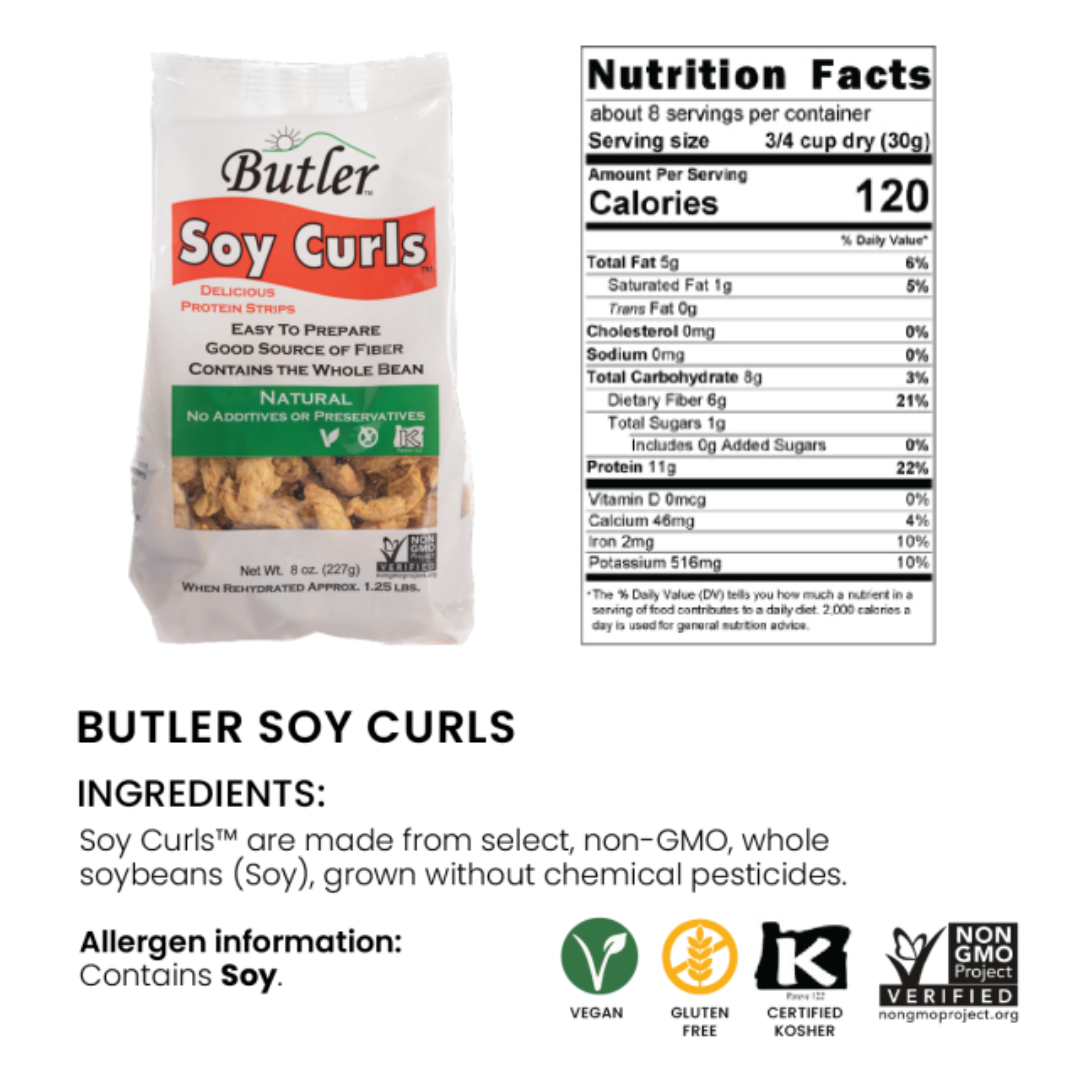 Butler Soy Curls, 8 Oz. Bag