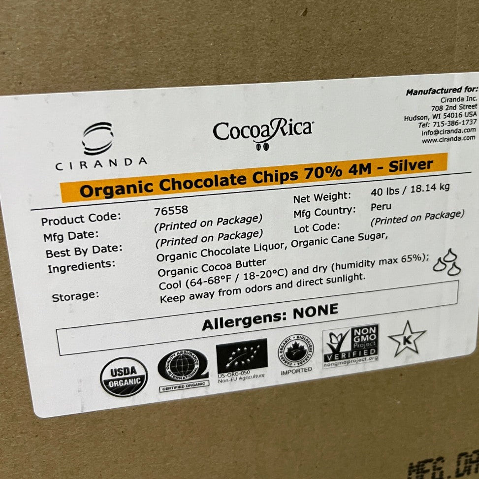 Mini Bittersweet Chocolate Chips (70% Cacao)