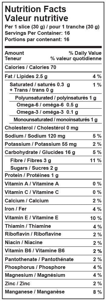 Seeds & Grains Sliced GF Bread- Case of 6 Loaves