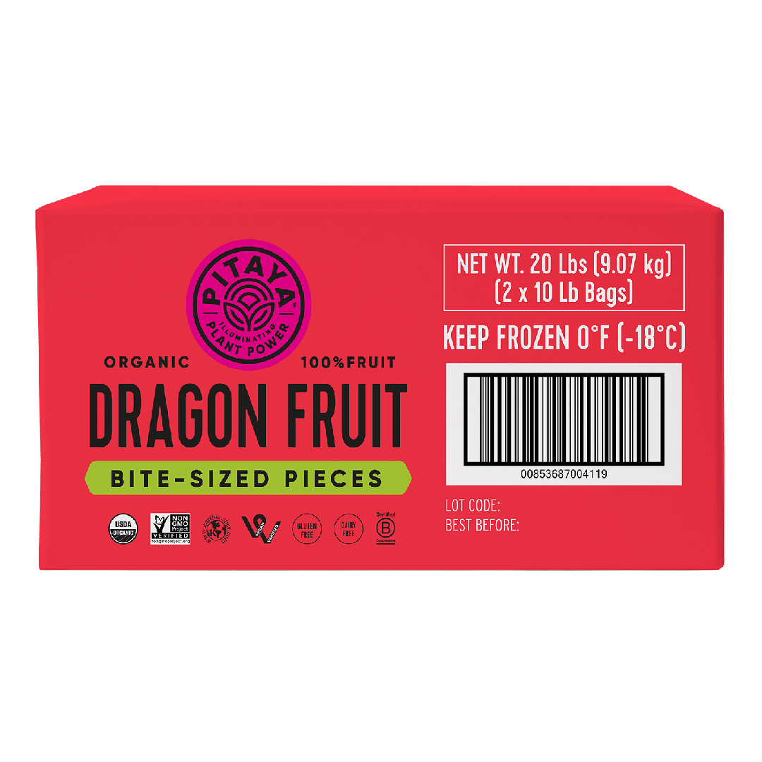 Organic Dragon Fruit - Bite-Sized Pieces