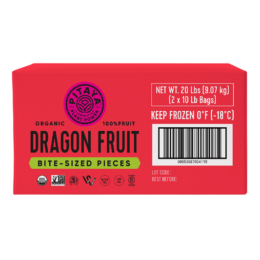 Organic Dragon Fruit - Bite-Sized Pieces
