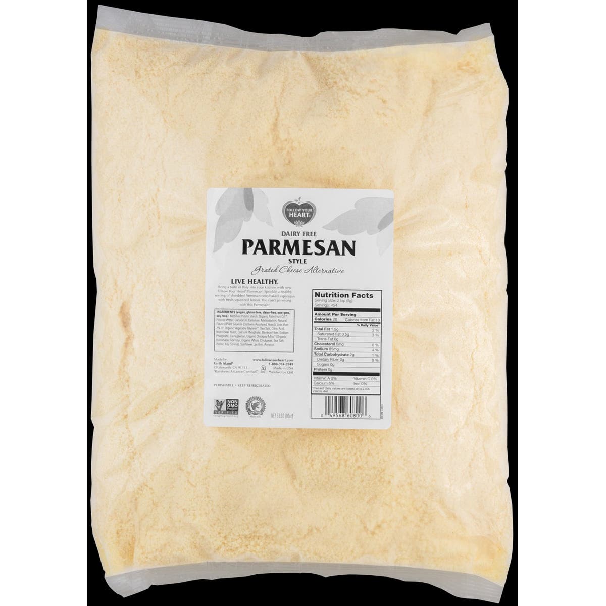 Follow Your Heart Grated Parmesan - 5 Lb