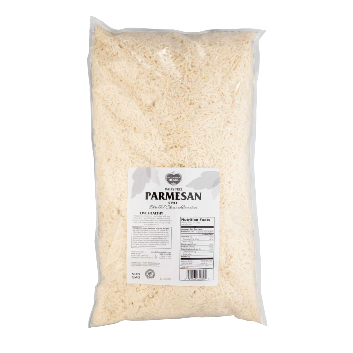 Follow Your Heart Parmesan Shreds - 5 Lb
