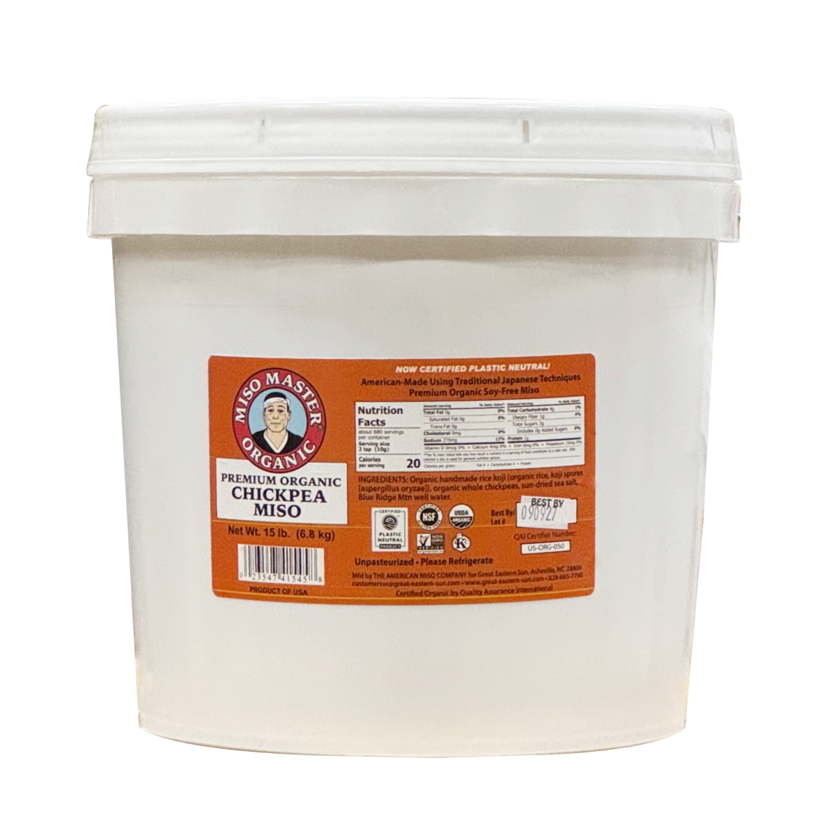 Miso Master Organic Miso - Chickpea (Soy Free), 15 Lb