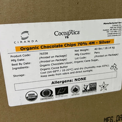 Mini Bittersweet Chocolate Chips (70% Cacao)