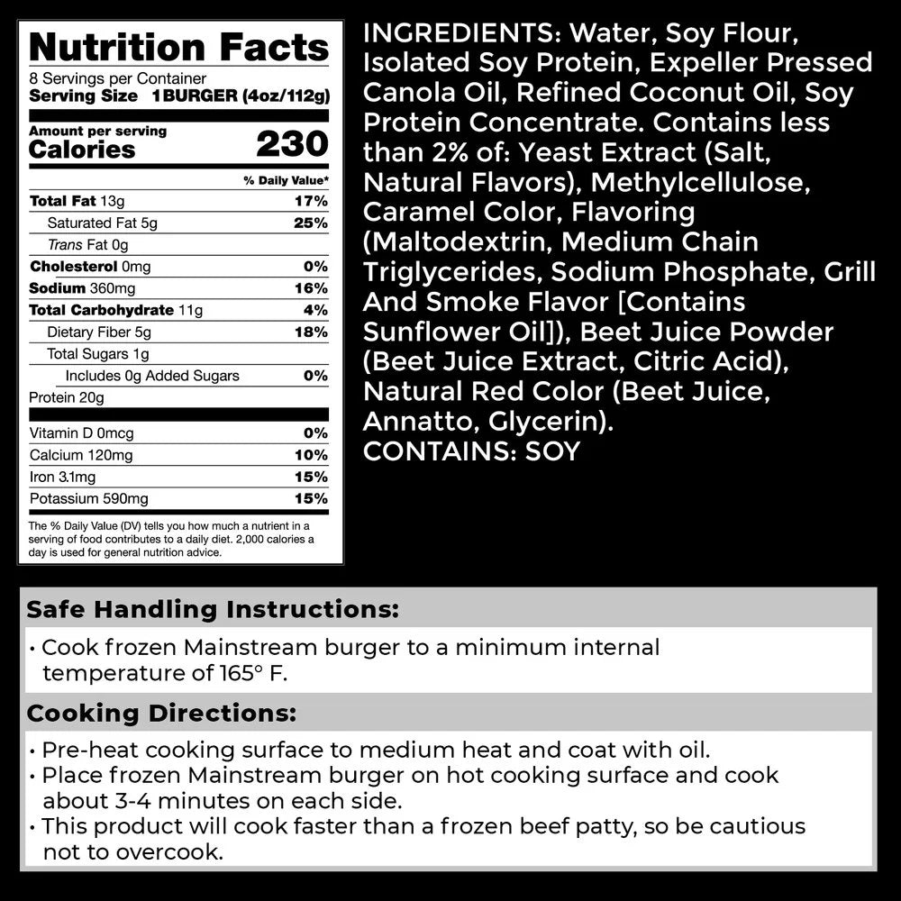 Mainstream Burger Patty
