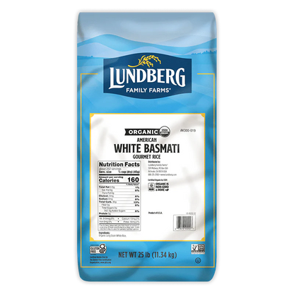 Eco-Farmed White Basmati Rice, 25 lb